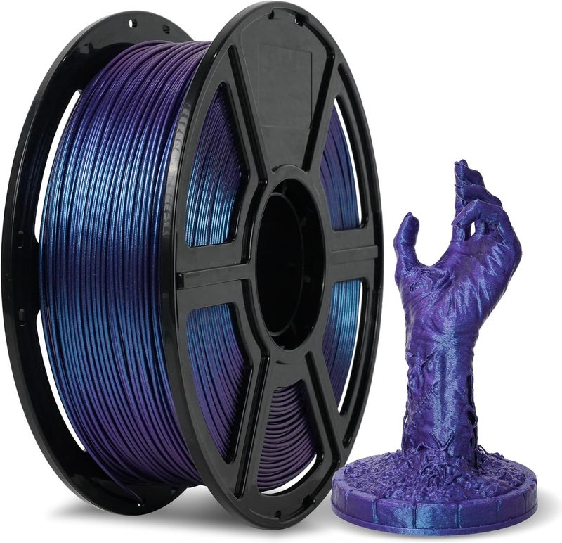 FLASHFORGE PLA Filament 1.75mm +/- 0.02mm Upgraded Nebula Purple, Color Changeable 3D Printer Filament 1kg, Chameleon 3D Printing Filament Changing Colors with Light, Perfectly Conceals Layer Lines - Image 1